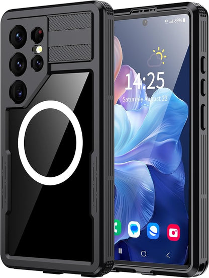 Compatible with Samsung Galaxy S25 Ultra Case Waterproof Protective,Built-in Lens & Screen Protector, Military Grade Shockproof, Full Body Rugged Case for Galaxy S25 Ultra 6.9 inches (Black)