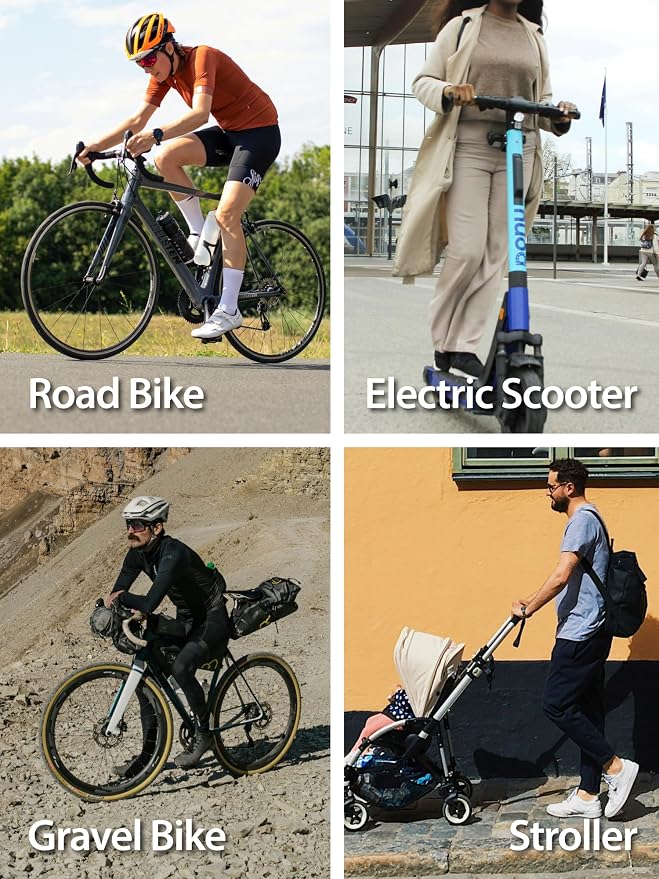 Bone Bike Tie 6 Pro-Pack, 2-in-1 Bike Phone and Charger Mount for Stem, Scratch-Free & Shock-Absorbing Silicone with Dual-Strap Protection, Cycling Holder for 4.7"–7.2" Smartphones and Power Banks
