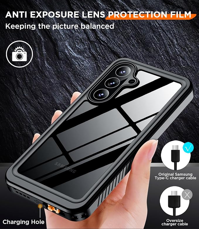 Temdan Designed for Samsung Galaxy S26 Plus Case Waterproof, Built-in Lens & Screen Protector Military Shockproof Dropproof IP68 Underwater Full Body Phone Case for Samsung Galaxy S26 Plus 6.7"-Black