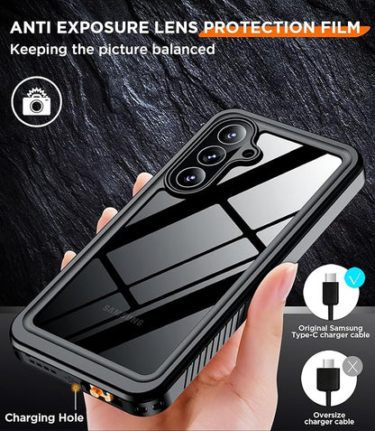 Temdan Designed for Samsung Galaxy S26 Case Waterproof, Built-in Lens & Screen Protector Military Shockproof Dropproof IP68 Underwater Full Body Phone Case for Galaxy S26 5G 6.3"-Black (2026)