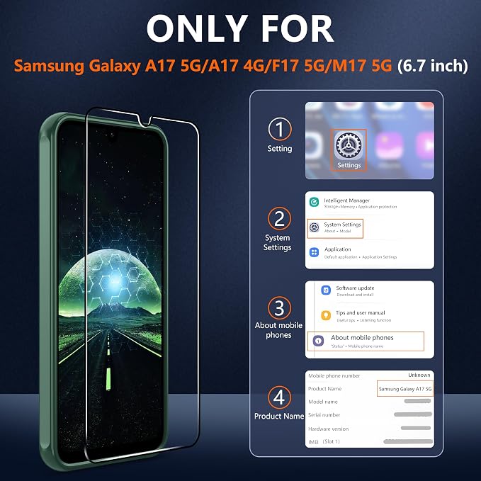 Pilaru for Samsung Galaxy A17 Case [Compatible with Magsafe] Translucent Matte Magnetic Phone Case,Slim Thin Duty Shockproof Protection Cover with 2pc Tempered Glass Screen Protector for A17 5g-Green