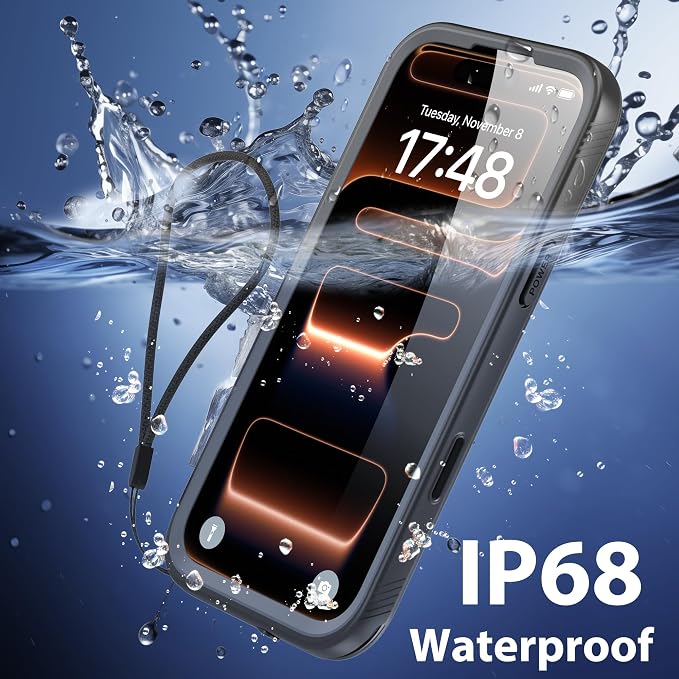 SPORTLINK for Waterproof iPhone 17 Pro Max Case - Built in Screen Protector 360 Full Body Rugged Dustproof/Shockproof/Heavy Duty Military Dropproof Protective for iPhone 17 Pro Max Case 6.9 Black