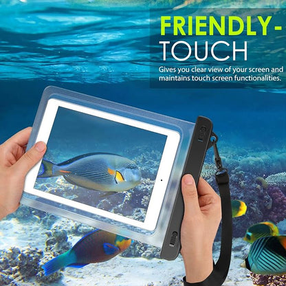 MoKo Waterproof Tablet Case, Tablet Pouch Dry Bag Compatible with iPad 10th, iPad Pro 11 2022, iPad Air 5/4/3/2, iPad 10.2, iPad Pro 10.5/9.7, Samsung Tab S4/S3/S2/Tab A 9.7, Tab E 9.6, Up to 12 inch