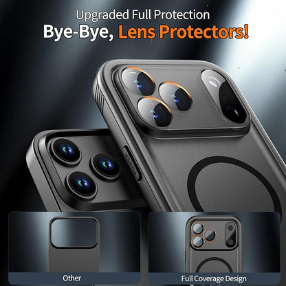 Cozycase for iPhone 17 Pro Waterproof Case Full-Body Bumper Shockproof Dustproof Cases with Built-in Screen Protector &Camera Control Compatible with MagSafe,Drop Proof 17P Cover Frosted Black