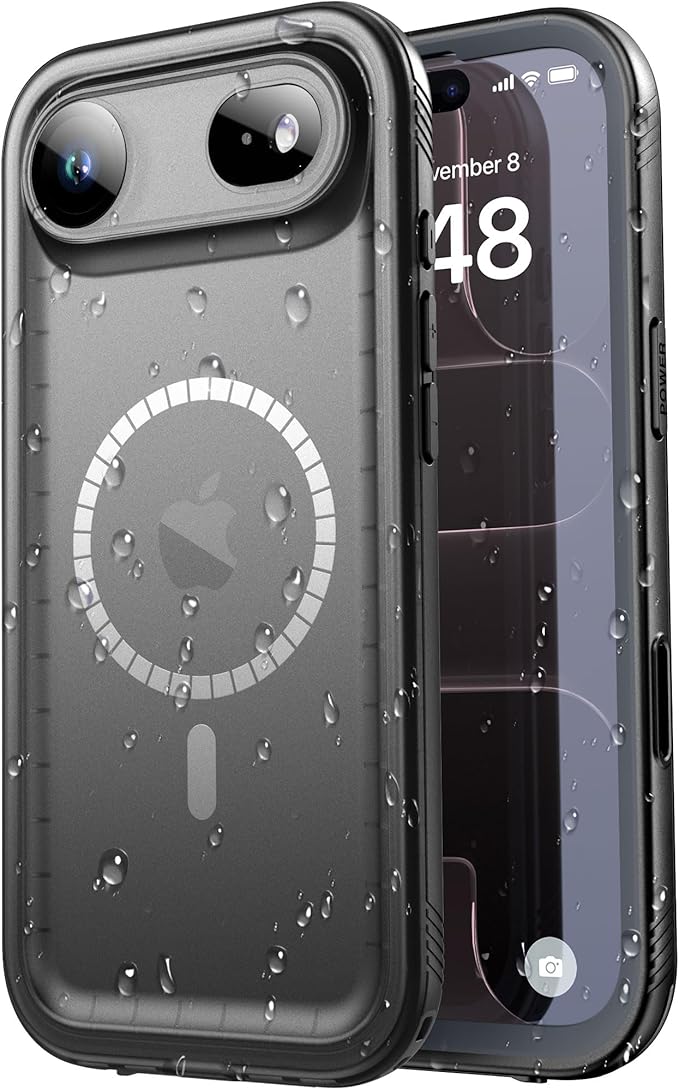 SPORTLINK for iPhone Air Case, IP68 Waterproof Military Protective Full Body Heavy Duty Shockproof 360 Sealed Dustproof with Camera Screen Protector Phone Cover for iPhone Air 6.5" M/Black