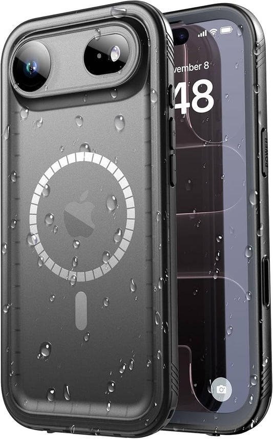 SPORTLINK for iPhone Air Case, IP68 Waterproof Military Protective Full Body Heavy Duty Shockproof 360 Sealed Dustproof with Camera Screen Protector Phone Cover for iPhone Air 6.5" M/Black