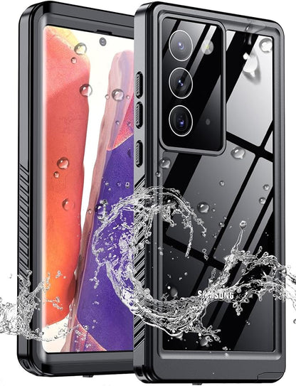 MOZOTER for Samsung Galaxy Note 20 Case Waterproof,[IPX8 Underwater Case][Full Body Shockproof & Military Dropproof] Clear Sound Quality Built-in Screen Protector for Samsung Note 20 6.7 inch-Black