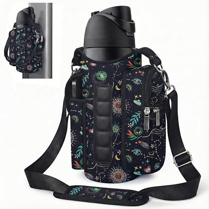 AUPET Magnetic Gym Bag for Men & Women, Small Gym Bag Organizer, Crossbody Magnets Gym Water Bottle Bag Holder Carrier Fits for 18-40oz Owala Yeti Hydro Flask, Workout Pouch for Phone, Keys & Wallet