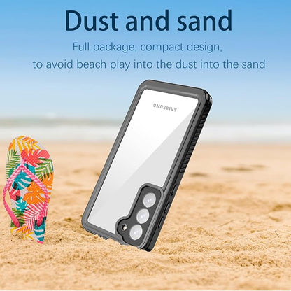 for Samsung Galaxy S22 Case, IP68 Waterproof Dustproof Case, [Built-in Screen Protector] Full Body Heavy Duty Rugged Phone Cover for Galaxy S22 6.1 Inch Black