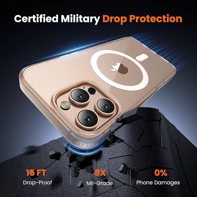 3 in 1 for iPhone 16 Pro Max Case Clear with MagSafe, Not Yellowing, Screen Protector*1 Camera Lens Protector*1, Military-Grade Protection for iPhone 16 Pro Max Phone Case 6.9 inch Clear
