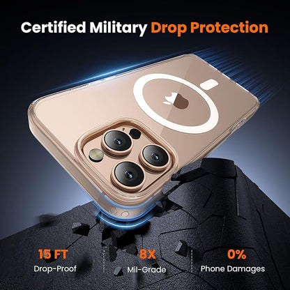 3 in 1 for iPhone 16 Pro Max Case Clear with MagSafe, Not Yellowing, Screen Protector*1 Camera Lens Protector*1, Military-Grade Protection for iPhone 16 Pro Max Phone Case 6.9 inch Clear