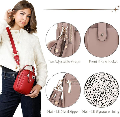 Mali+Lili Gail Vegan Leather Multi Compartment Crossbody Bag