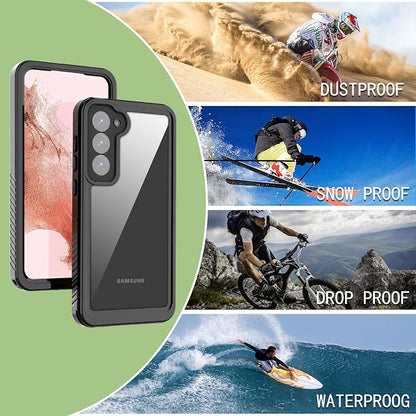 for Samsung Galaxy S22+ Plus Case, IP68 Waterproof Dustproof Case, [Built-in Screen Protector] Full Body Heavy Duty Rugged Phone Cover for Galaxy S22 Plus 6.6 Inch Black