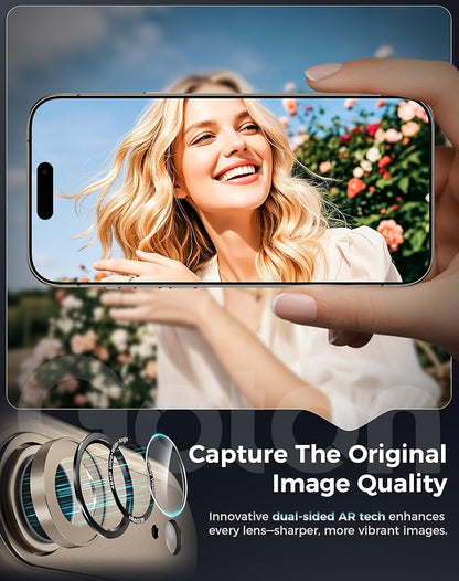 Goton Compatible for iPhone Air Camera Lens Protector 2025, 1-Pack Aluminum Alloy Metal Cover with HD Tempered Glass for iPhone 17 Air, Pro Camera Style, Shatter-Resistant, Scratch-Proof