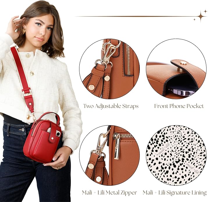 Mali+Lili Gail Vegan Leather Multi Compartment Crossbody Bag