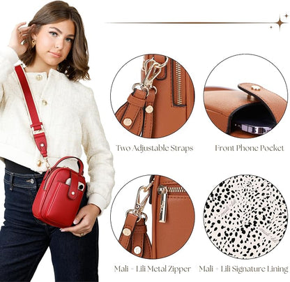 Mali+Lili Gail Vegan Leather Multi Compartment Crossbody Bag