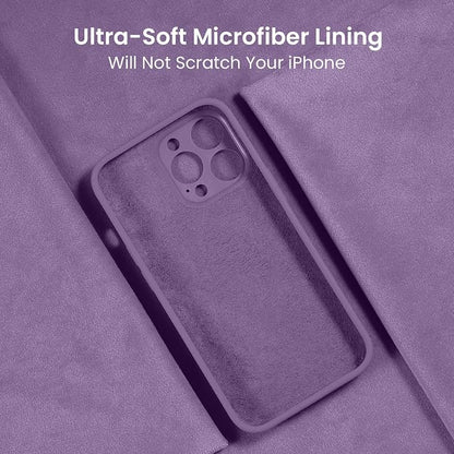 FireNova Designed for iPhone 14 Pro Case, Silicone Upgraded [Camera Protection] Phone Case, Soft Anti-Scratch Microfiber Lining Inside, 6.1 inch, Light Purple