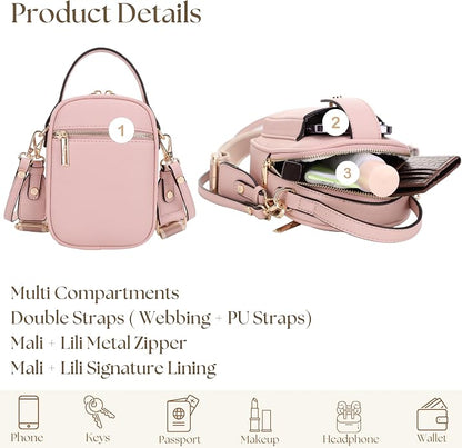 Mali+Lili Gail Vegan Leather Multi Compartment Crossbody Bag