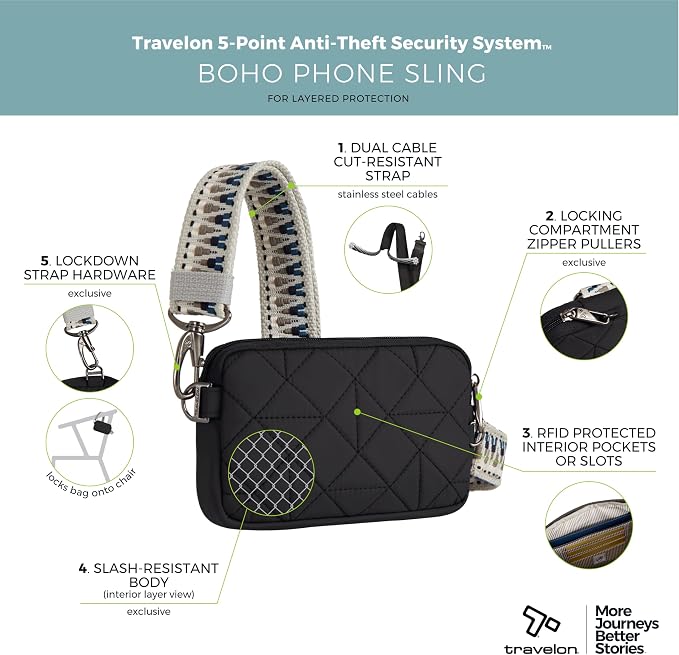 Travelon Anti-Theft Boho Phone Sling | Anti-Theft