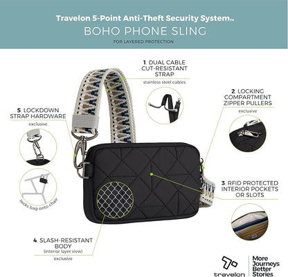 Travelon Anti-Theft Boho Phone Sling | Anti-Theft