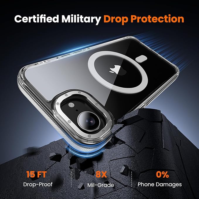 3 in 1 for iPhone 16E/17E Case Clear, Yellowing-Resistant Acrylic Back, Shockproof Guard Corners, Military-Grade Protection for iPhone 16e & 17e 6.1 inch Clear Bumper