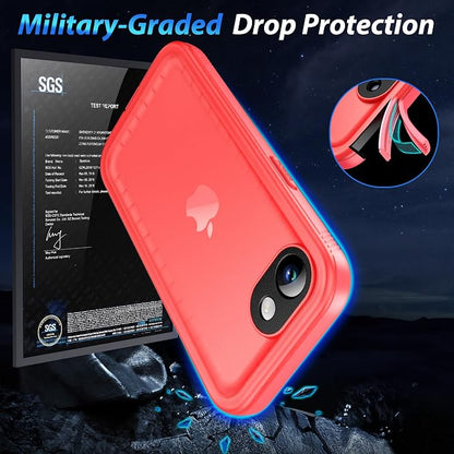 SPORTLINK for iPhone 16e Case/iPhone 17e Case, IP68 Waterproof Military Protective Full Body Heavy Duty Shockproof 360 Sealed Dustproof with Camera Screen Protector Cover for i Phone 16 e 6.1" Pink