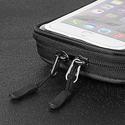 Bike Phone Front Frame Bag Waterproof Bicycle Handlebar Bag with Touch Screen Cell Phone case Holder Cycling storage Pouch for iPhone 11 XS XR Max