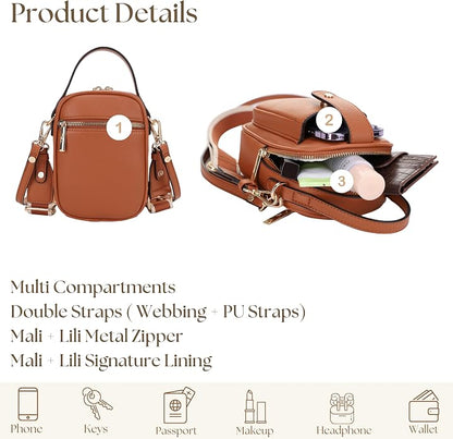 Mali+Lili Gail Vegan Leather Multi Compartment Crossbody Bag