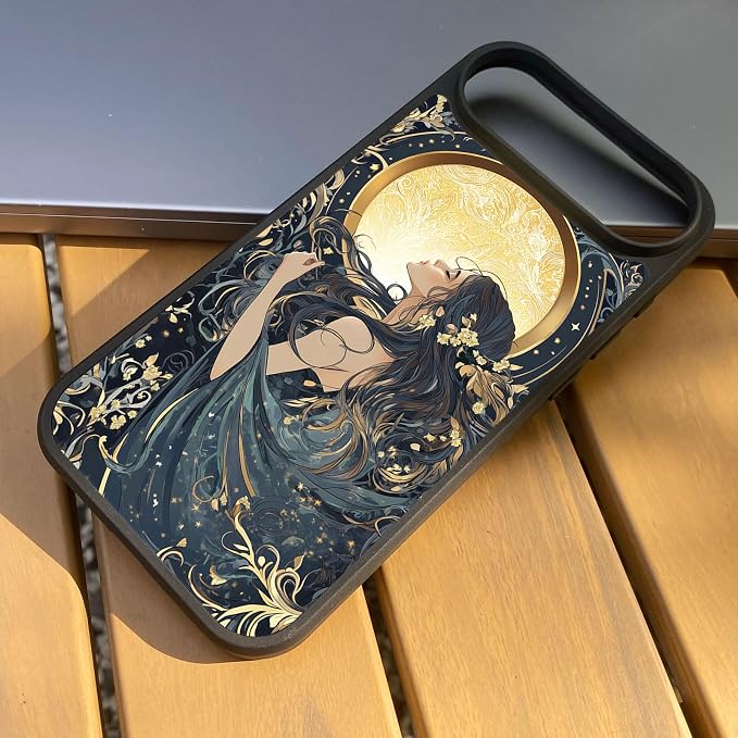 Constellation Series - Virgo Designs Magnetic for iPhone 17 air Case, Tarot Style Model Glass Phone Cover, Compatible with Magsafe, Pocket-Friendly - fits iPhone 17 air Case for Women