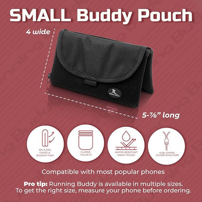 Running Buddy Fanny Pack for Women - Magnetic & Bounce-Free Belt Bag - Weather-Resistant Waist Pack - 5.9 x 4 in, Black/Pink