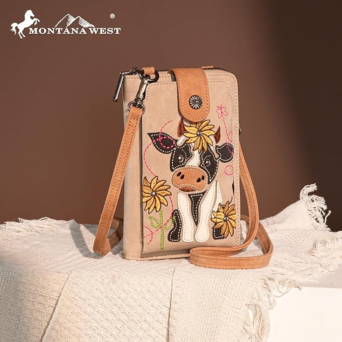 Montana West Small Crossbody Bags for Women Western Handbag with Cash Slots