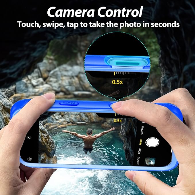 SPORTLINK for iPhone 16 Waterproof Case - Shockproof Dustproof Case with Built-in Clear Screen Protector, Full Body Heavy Duty Sealed Protective Cover for i Phone 16 6.1" Blue