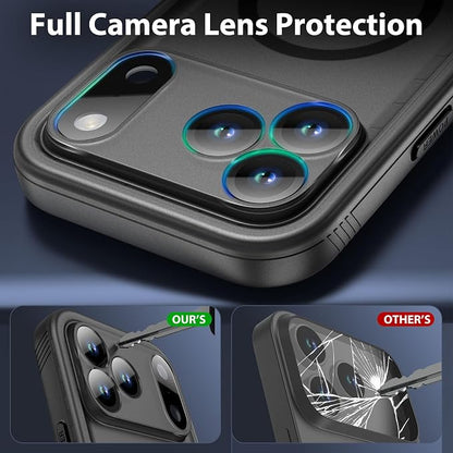 SPORTLINK for iPhone 17 Pro Max Waterproof Case - Built in Screen Protector/Shockproof Compatible with MagSafe/Dropproof/Dustproof/Heavy Duty, Full Body for iPhone 17 Pro Max 6.9 inch Black