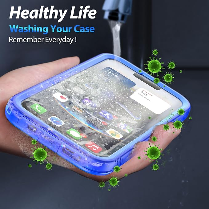 SPORTLINK for iPhone 16e Case/iPhone 17e Case, IP68 Waterproof Military Protective Full Body Heavy Duty Shockproof 360 Sealed Dustproof with Camera Screen Protector Cover for i Phone 16 e 6.1" Blue