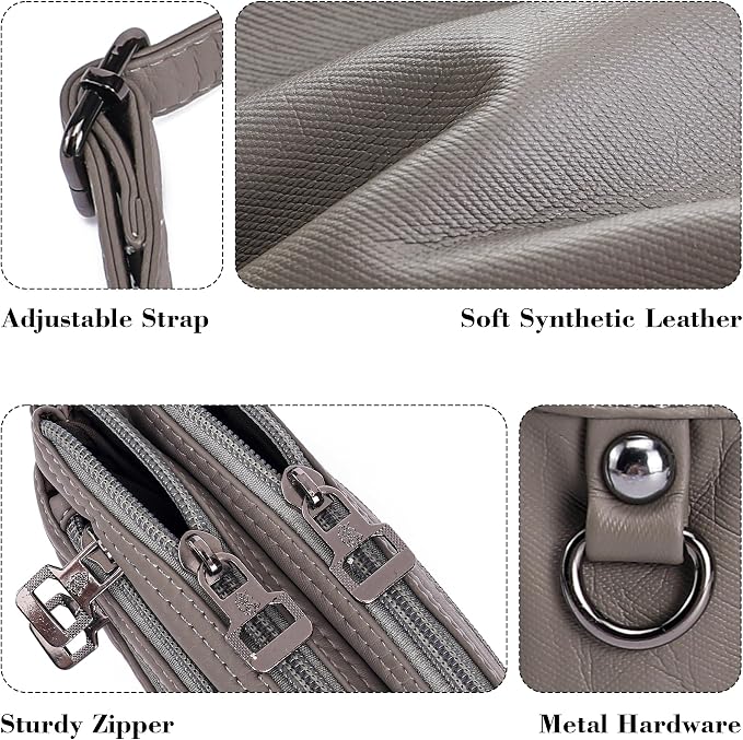 MINICAT Multiple Pockets Small Crossbody Purse Cell Phone Purse Shoulder Bags for Women Cross Body Bag for Woman