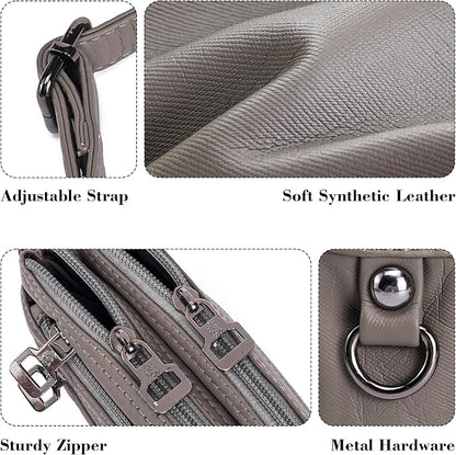 MINICAT Multiple Pockets Small Crossbody Purse Cell Phone Purse Shoulder Bags for Women Cross Body Bag for Woman