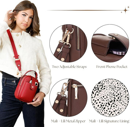 Mali+Lili Gail Vegan Leather Multi Compartment Crossbody Bag