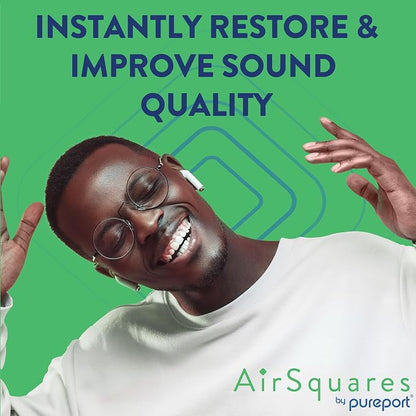 AirSquares Earbud Cleaning Putty, The Original Cleaner Kit Compatible with Airpods, Earbuds & Tech Devices | Easily Remove Wax, Dirt & Gunk from Your Devices | Featured on NBC's Today Show (12 Pack)