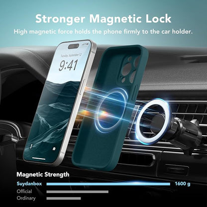 Magnetic for iPhone 13 Pro Case, Compatible with MagSafe, [Full Camera Protection][Screen Protector] Silicone Shockproof Protective Phone Case for iPhone 13 Pro 6.1", Deep Blue