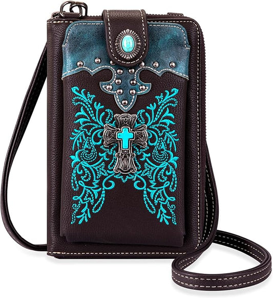 Montana West Small Crossbody Bags for Women Western Handbag with Cash Slots
