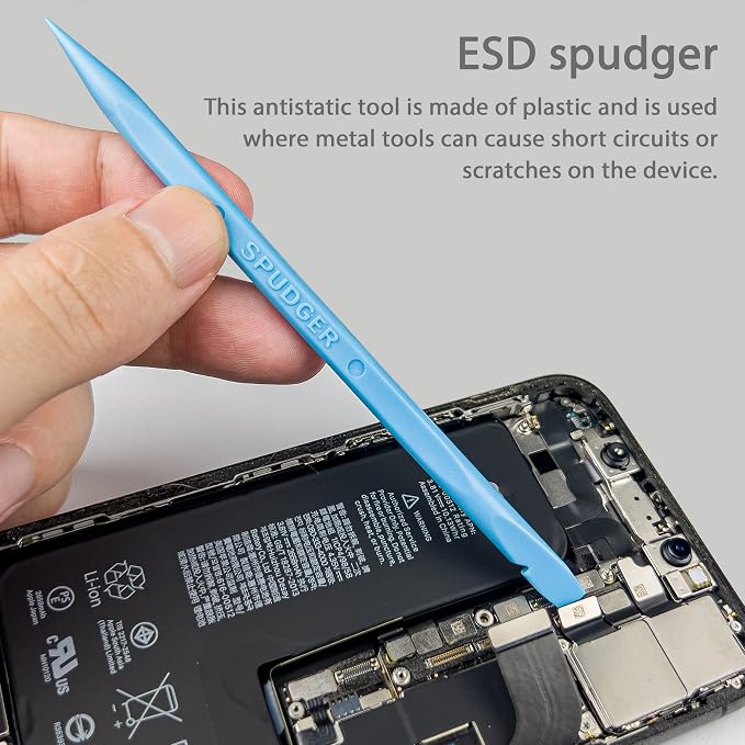 HowFixit Opening Pry Tools Kit with ESD Spudgers, Anti-Static Brush, Metal Spudger for Disassembling and Repair Laptop, Game Console, Computer