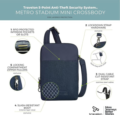 Travelon Anti-Theft Metro Stadium Mini