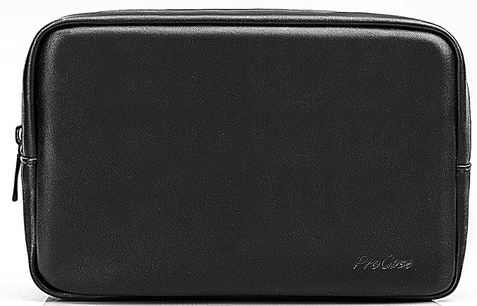 ProCase Accessories Bag Organizer Power Bank Case, Electronics Accessory Travel Gear Organize Case, Cable Management Hard Drive Bag -Black