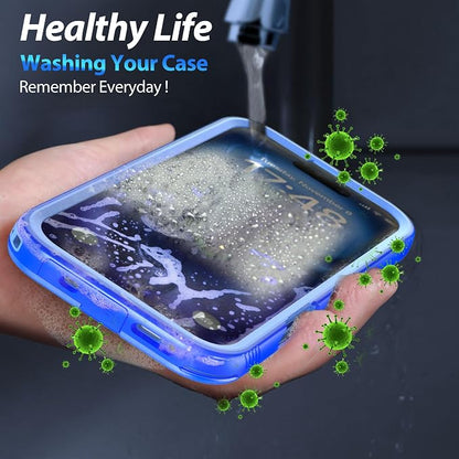 SPORTLINK for iPhone 16 Waterproof Case - Shockproof Dustproof Case with Built-in Clear Screen Protector, Full Body Heavy Duty Sealed Protective Cover for i Phone 16 6.1" Blue
