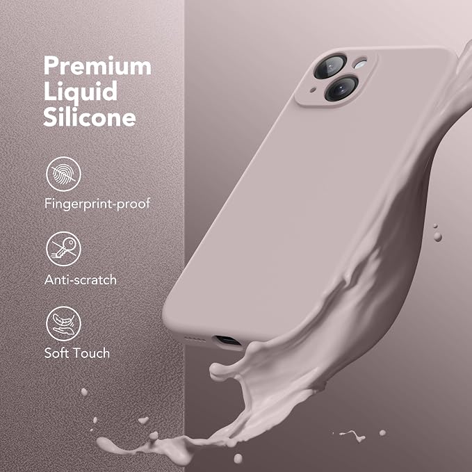 Magnetic for iPhone 14 Case, Compatible with MagSafe, [Full Camera Protection][Screen Protector] Silicone Shockproof Protective Phone Case for iPhone 14 6.1 inch, Hazel
