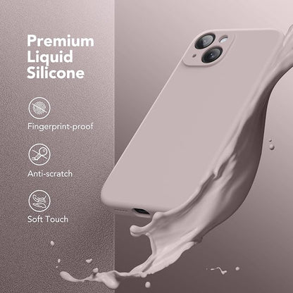 Magnetic for iPhone 14 Case, Compatible with MagSafe, [Full Camera Protection][Screen Protector] Silicone Shockproof Protective Phone Case for iPhone 14 6.1 inch, Hazel