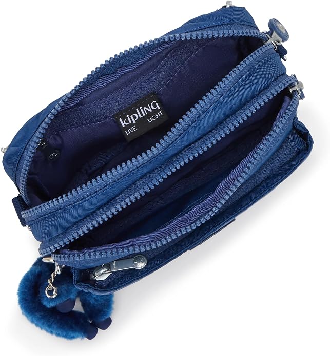 Kipling Women’s Abanu Multi Crossbody Bag, Lightweight, Adjustable Nylon Waist Pack with Multi-Compartment Zip Pockets