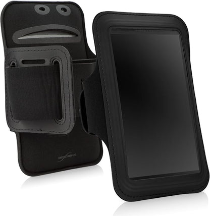 BoxWave Case Compatible with Zebra TC20 - Sports Armband, Adjustable Armband for Workout and Running - Jet Black