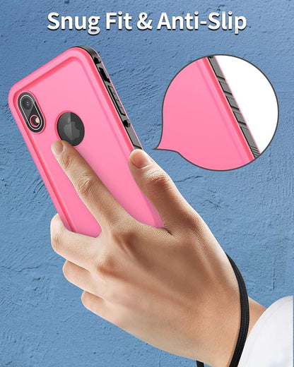 SPORTLINK Compatible with iPhone XR Waterproof Shockproof Case - Full Body Heavy Duty Underwater Dustproof Rugged 360 Protective Military Grade Outdoor 6.1 Inch with Camera/Screen Protector (Pink)