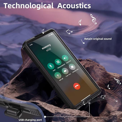 Guppy for Galaxy S25 Ultra Magnetic Waterproof Case, Built-in Screen Protector [IP68 Waterproof][14FT Military Drop proof]360° Full Body Protection Dustproof Shockproof Heavy Duty Rugged Case, Black